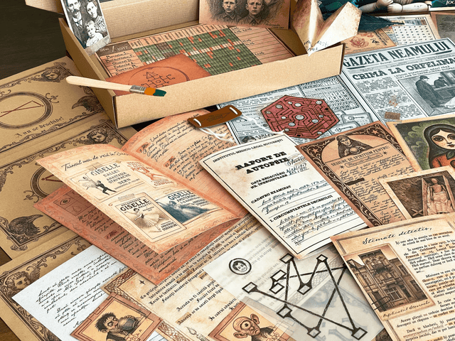 Joc de investigație românesc cu atmosferă istorică – imagine din Crima de la Orfelinatul Stavrache, cu documente, ilustrate și obiecte autentice
