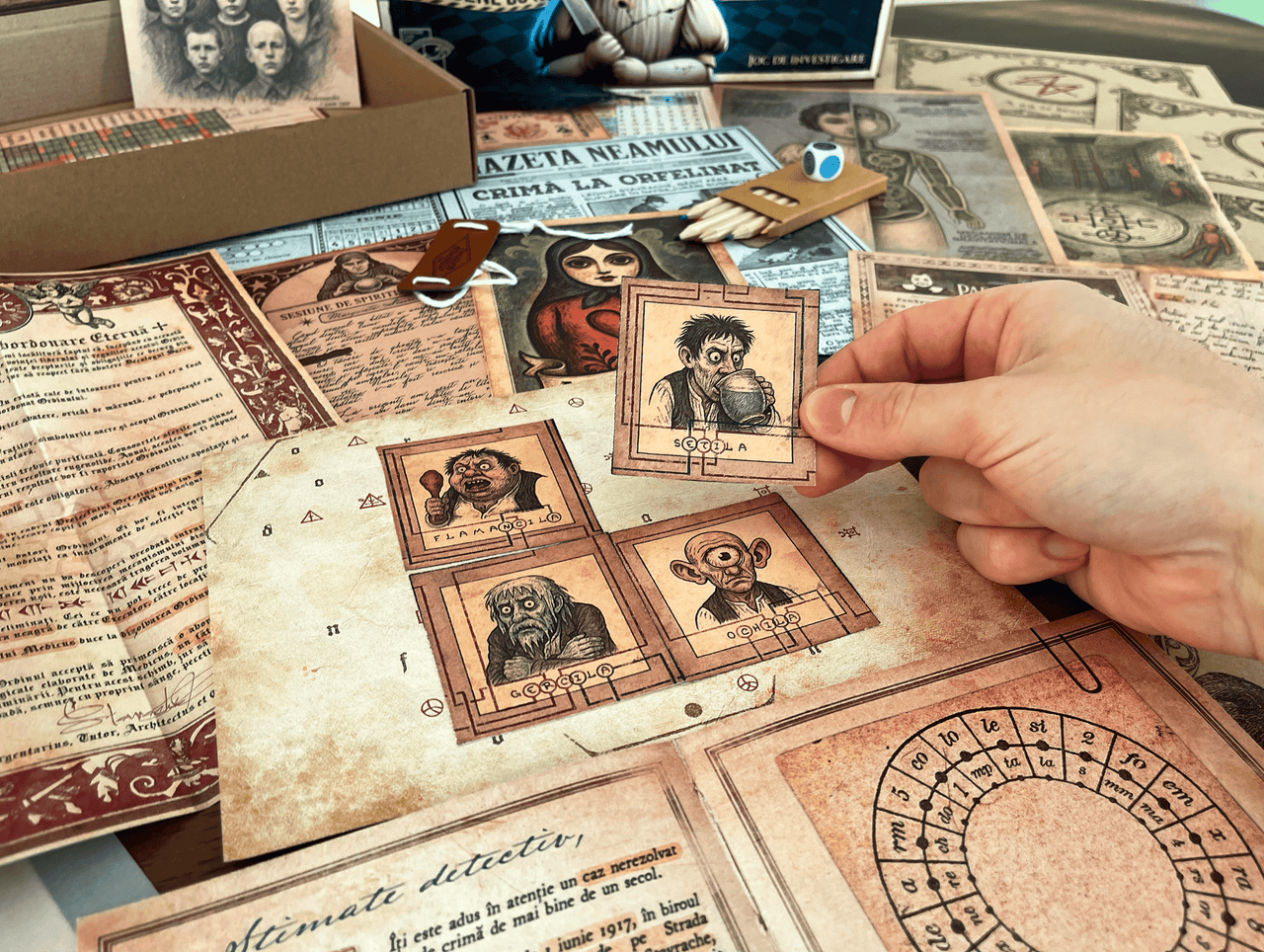 Joc detective românesc complex, cotat printre cele mai bune din România – Crima de la Orfelinatul Stavrache, parte din seria Mystery Case Box